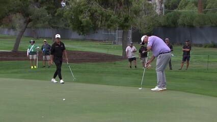 Thomas Bjørn makes birdie on No. 13 at Charles Schwab Cup Championship