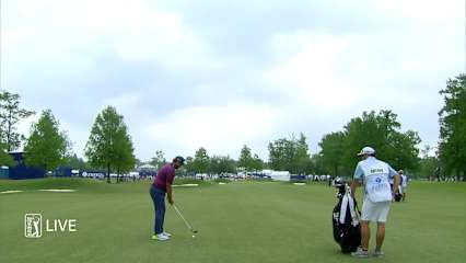 Zack Sucher's nice wedge to 4 feet sets up birdie at Zurich Classic