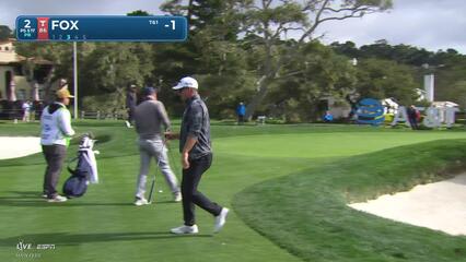 Ryan Fox taps in from 2 feet for birdie on No. 2 at AT&T Pebble Beach