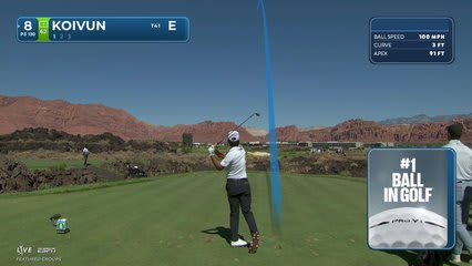 Jackson Koivun hits tee shot to 5 feet, sets up birdie on No. 8 at Bank of Utah