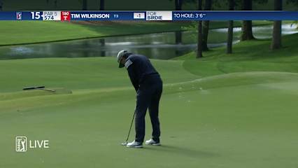 Tim Wilkinson birdies No. 15 at Wells Fargo