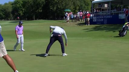Marcelo Rozo makes birdie on No. 9 at Compliance Solutions