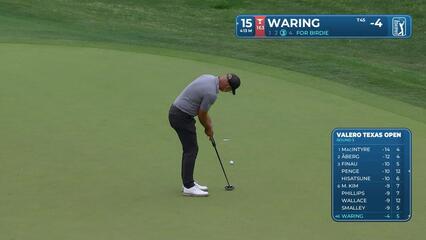 Paul Waring drains 10-foot birdie putt on No. 15 at Valero