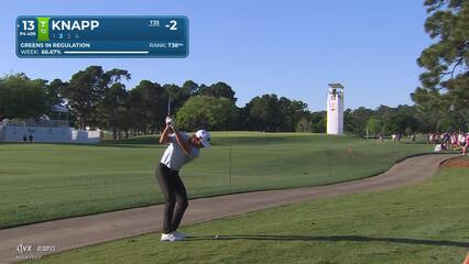 Jake Knapp hits 96-yard approach to 6 feet, sets up birdie on No. 13 at Texas Children's