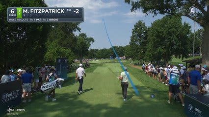 Matt Fitzpatrick sinks 6-foot putt for birdie on No. 6 at BMW Championship