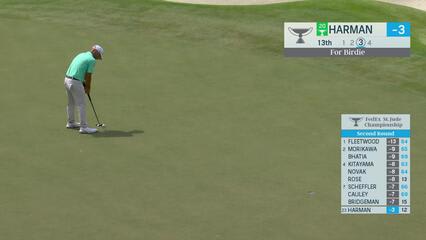 Brian Harman makes birdie on No. 13 at FedEx St. Jude