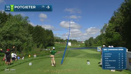 Aldrich Potgieter hits tee shot to 7 feet, sets up birdie on No. 11 at RBC Canadian