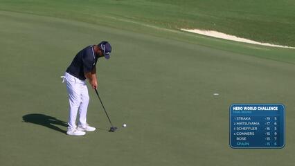 J.J. Spaun sinks 14-foot birdie putt on No. 7 at Hero World Challenge