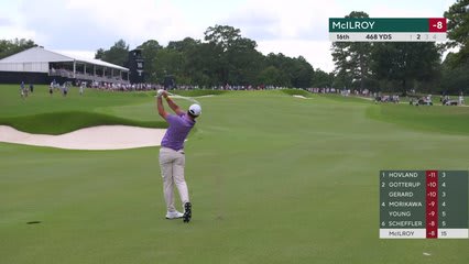 Rory McIlroy's 166-yard approach sets up birdie on No. 16 at TOUR Championship