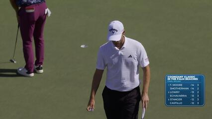 Rasmus Højgaard sinks 7-foot birdie putt on No. 10 at Cognizant Classic