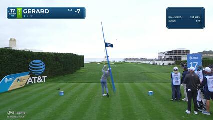 Ryan Gerard hits 173-yard tee shot to 14 feet, sets up birdie on No. 17 at AT&T Pebble Beach