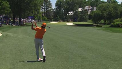 Rickie Fowler sinks 9-foot putt for birdie on No. 7 at Truist Championship