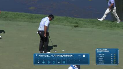 Kiradech Aphibarnrat makes birdie on No. 15 at Barracuda
