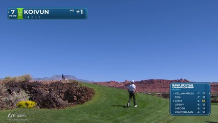 Jackson Koivun's 138-yard approach sets up birdie on No. 7 at Bank of Utah
