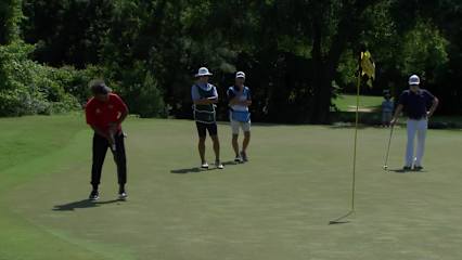 Thongchai Jaidee makes birdie on No. 14 at Insperity Invitational Round 3