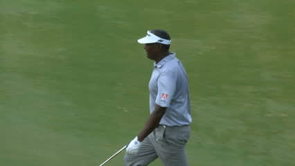 Vijay Singh's second hole-out of the day at PGA Championship