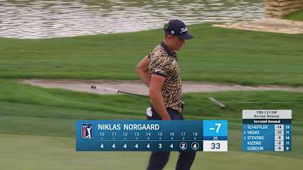 Niklas Norgaard makes birdie on No. 18 at THE CJ CUP