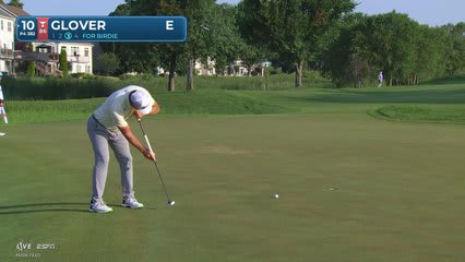 Lucas Glover's 139-yard approach sets up birdie on No. 10 at 3M Open