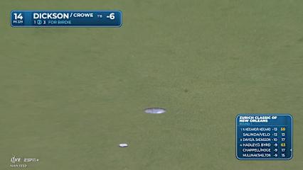 Taylor Dickson makes birdie on No. 14 at Zurich Classic