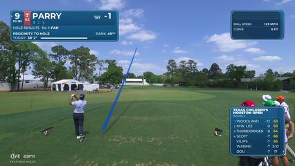 John Parry sinks 19-foot birdie putt on No. 9 at Texas Children's