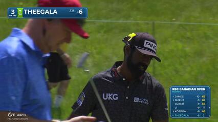 Sahith Theegala gets up-and-down from 125 yards for birdie on No. 3 at RBC Canadian