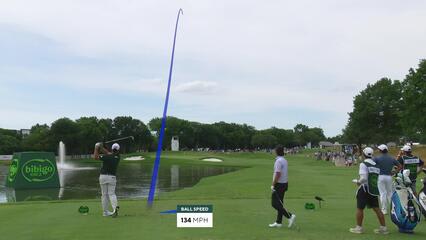 Sungjae Im hits tee shot to 18 feet, sets up birdie on No. 15 at THE CJ CUP