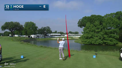 Tom Hoge scares hole on No. 13 at Charles Schwab