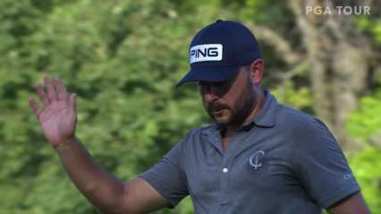 Stephan Jaeger holes birdie putt at Nationwide Children's