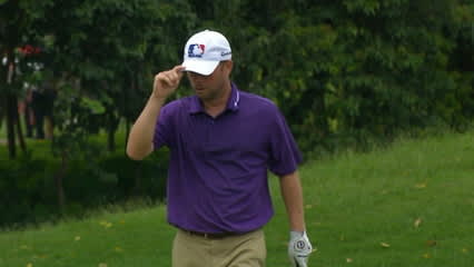 Spencer Levin's bump-and-run for birdie at CIMB
