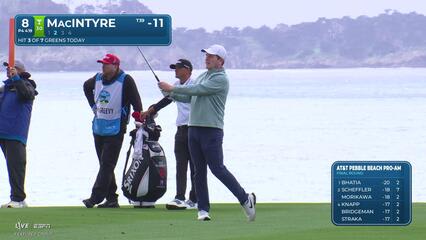 Robert MacIntyre hits 196-yard approach to 7 feet, sets up birdie on No. 8 at AT&T Pebble Beach