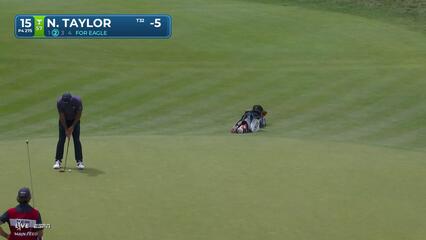 Nick Taylor hits tee shot to 14 feet, sets up birdie on No. 15 at Travelers