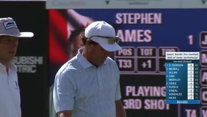 Stephen Ames makes birdie on No. 11 at James Hardie Pro Football Hall of Fame Invitational