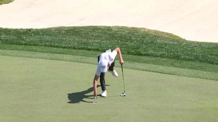 Noah Goodwin drains 26-foot birdie putt from off the green at Valspar