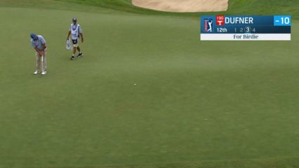 Jason Dufner sinks a 26-foot birdie putt at Barbasol
