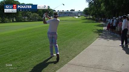 Ian Poulter's iron reaches par 5 in two to yield birdie at AT&T Byron Nelson