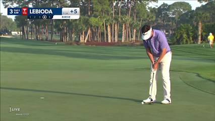 Hank Lebioda makes birdie on No. 3 at Honda