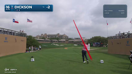 Taylor Dickson sends quality tee shot to 4 feet and birdies at Valero