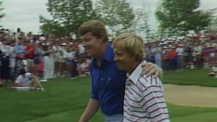 Jack Nicklaus defeats Andy Bean in playoff to win the Memorial