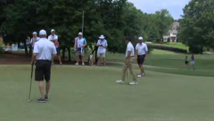 Patrick Welch makes long putt for eagle at BMW Charity Pro-Am