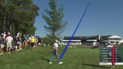 Sam Burns drains 9-foot putt for birdie on No. 18 at RBC Canadian