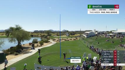 Akshay Bhatia hits 210-yard tee shot to 7 feet, sets up birdie on No. 12 at WM Phoenix Open