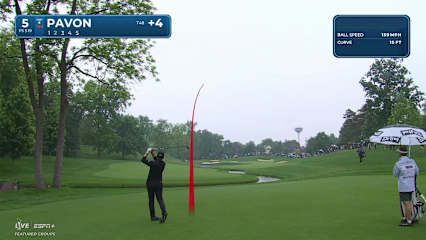 Matthieu Pavon makes birdie on No. 5 at the Memorial
