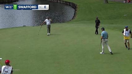 Hudson Swafford's 24-foot birdie putt at RBC Heritage