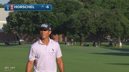 Billy Horschel sinks 19-foot putt for birdie on No. 1 at Charles Schwab