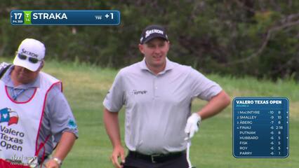 Sepp Straka hits 80-yard approach to 3 feet, sets up birdie on No. 17 at Valero