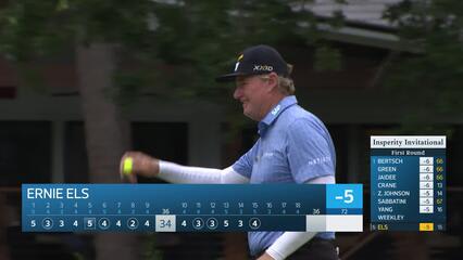 Ernie Els makes birdie on No. 15 at Insperity Invitational