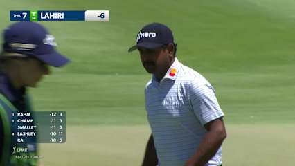 Anirban Lahiri makes birdie on No. 7 at Mexico Open