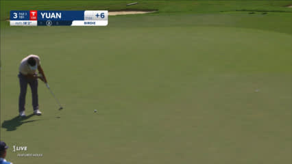 Carl Yuan puts down 18-footer for birdie at Wyndham