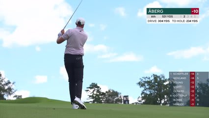 Ludvig Åberg reaches par-5 No. 6 in two, makes birdie at TOUR Championship