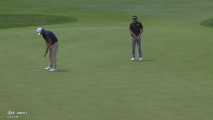 Quade Cummins sinks a 20-foot birdie putt on No. 14 at RBC Canadian